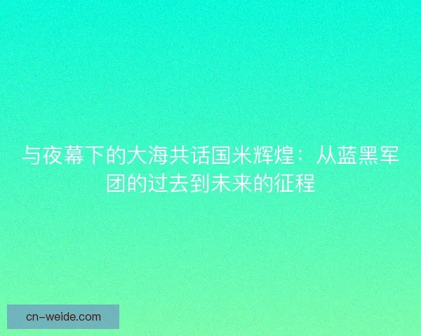 与夜幕下的大海共话国米辉煌：从蓝黑军团的过去到未来的征程